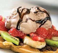 Waffle with Ice Cream