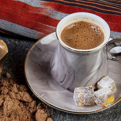 Dibek coffee with milk
