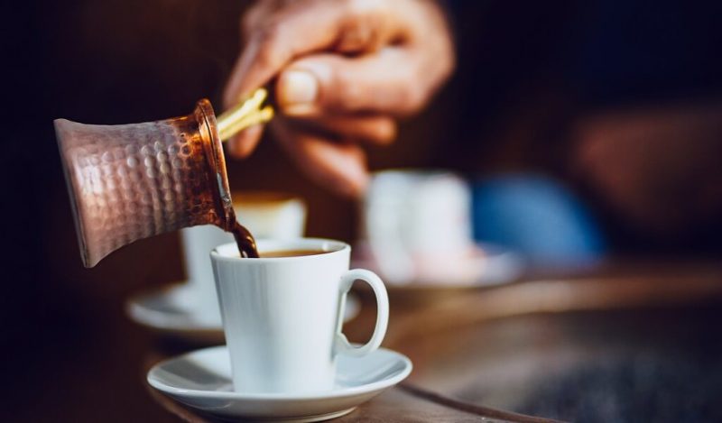 Turkish Coffee with Milk and Mastic